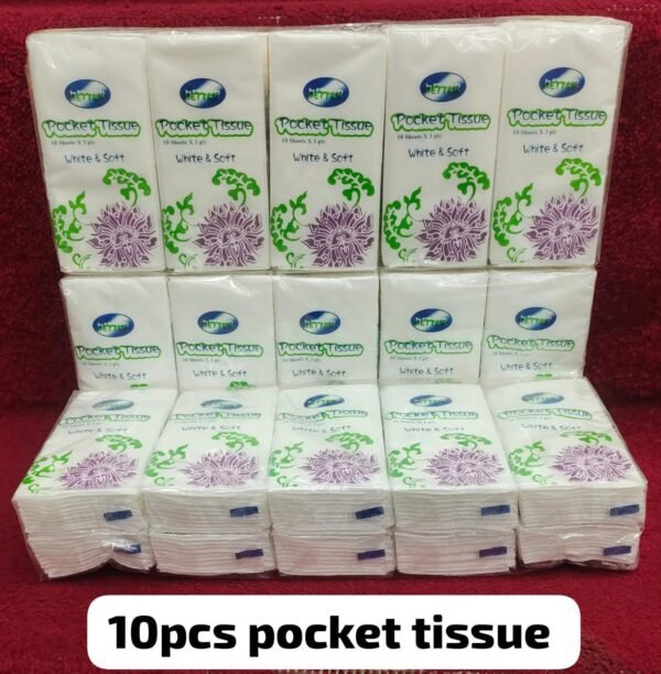 10pcs pocket tissue.